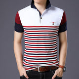 New short-sleeve lapel T-shirt for men