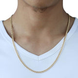 Gold plated necklace for men