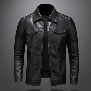 Faux leather jacket for men