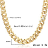 Gold plated necklace for men