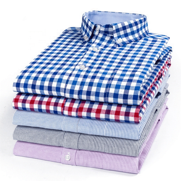 Chemise de bureau à carreaux pour homme