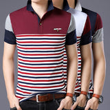 New short-sleeve lapel T-shirt for men