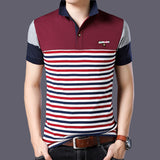 New short-sleeve lapel T-shirt for men