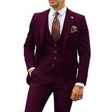 Slim three-piece suit for men