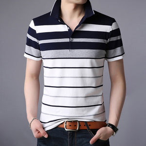 Striped polo shirt