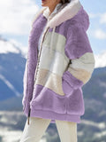 Manteau en peluche pour femme