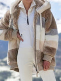 Manteau en peluche pour femme