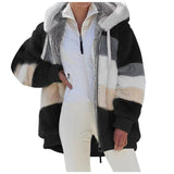 Manteau en peluche pour femme